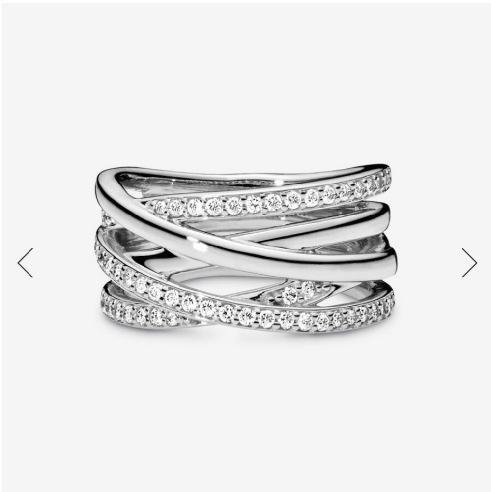 BRAND NEW Pandora ring " Sparkling published lines " size 7 - Picture 12 of 15